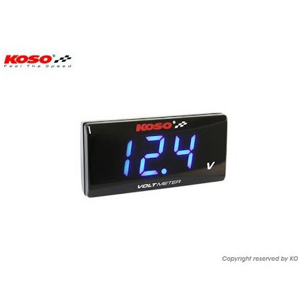 Jual Koso Voltmeter Aki Motor Blue Super Slim Style Koso Original