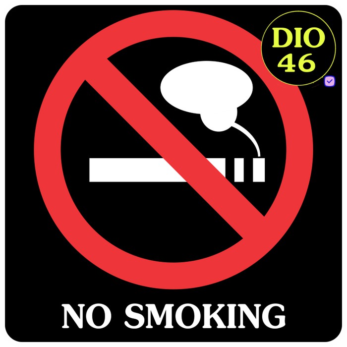 Jual Unik Stiker Petunjuk Tanda No Smoking Wall Sticker Dinding