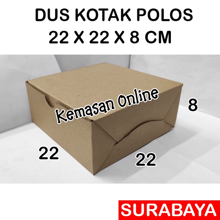 Jual 10pcs Kotak Box Hampers Kardus 22x22x8cm Karton Dus Coklat