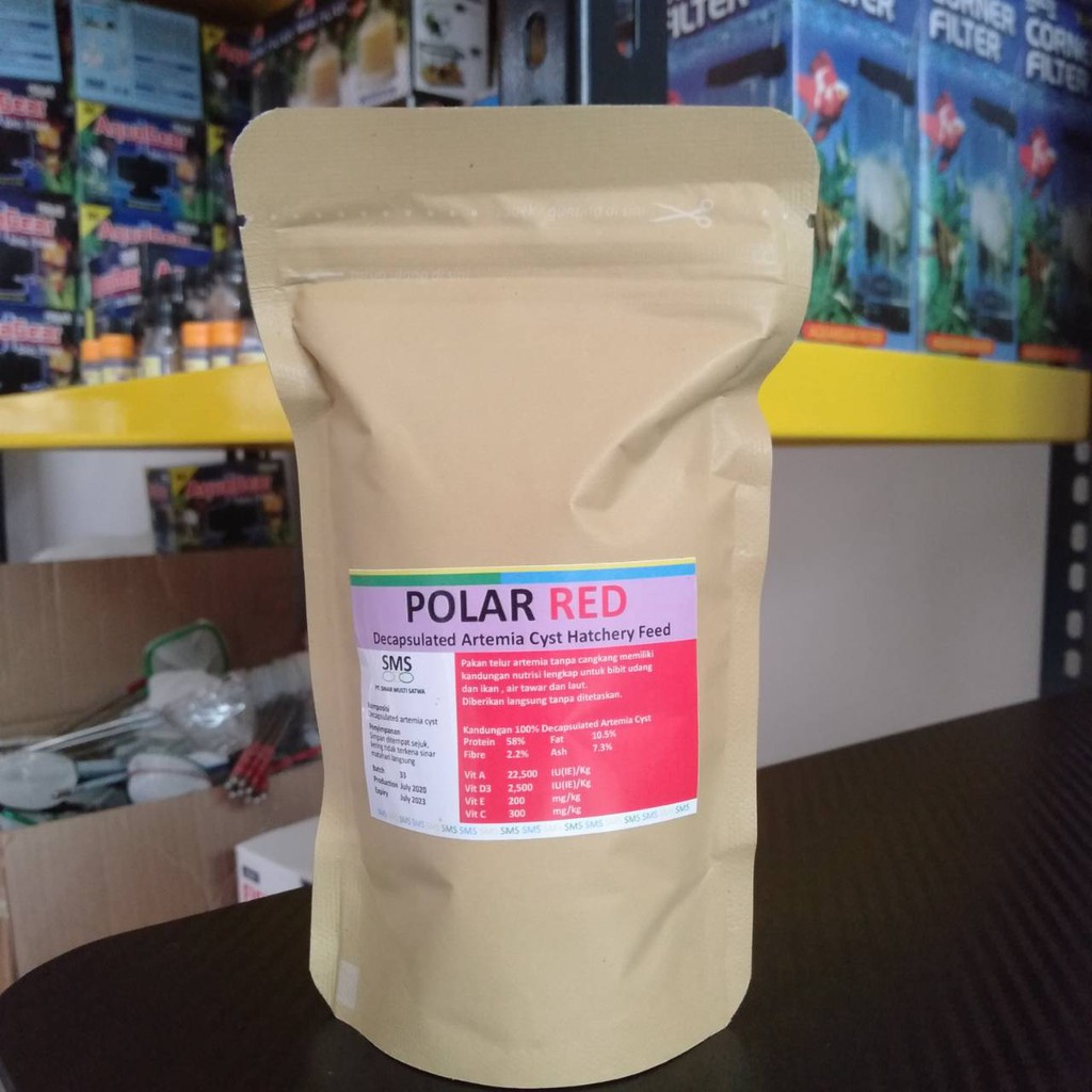 Jual POLAR RED 100 GRAM DECAPSULATED ARTEMIA CYST ARTEMIA INSTAN