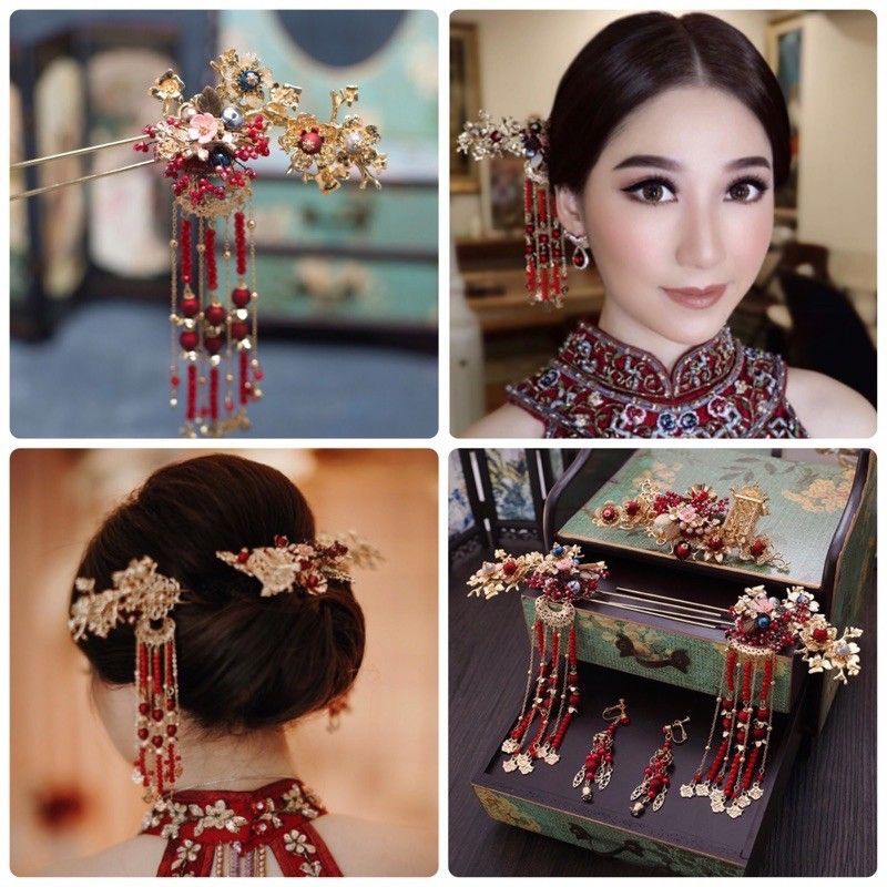 Jual Tusuk Konde Lotus Sangjit Headpiece Hairpiece Chinese Ornament