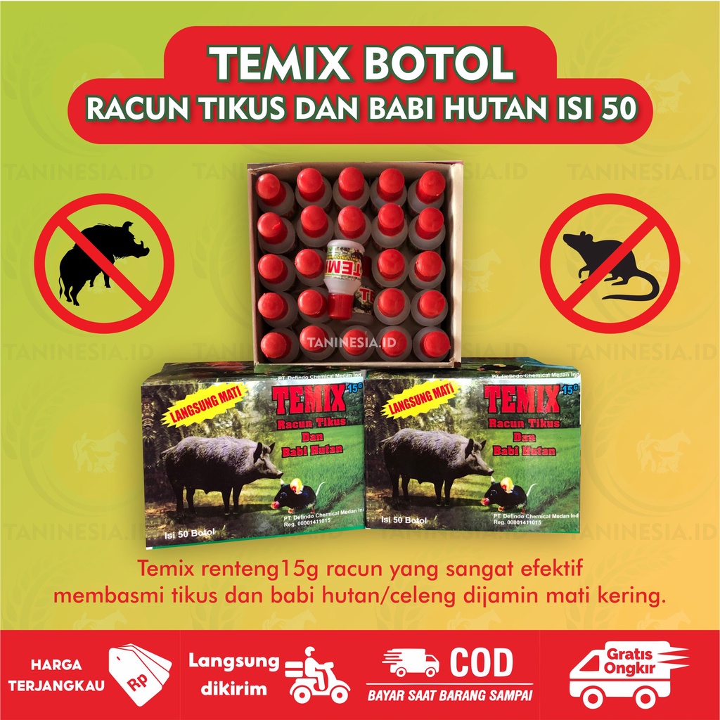 Jual RACUN TIKUS TEMIX BOTOL 15g ORIGINAL AMPUH LANGSUNG MATI KERING