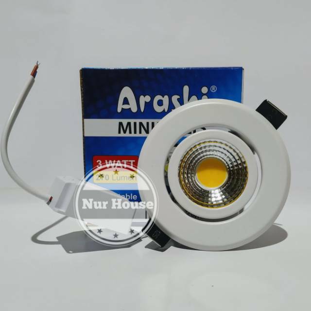 Jual Lampu Downlight Led 3 Watt Ib Plafon Arashi Downlight Led Panel