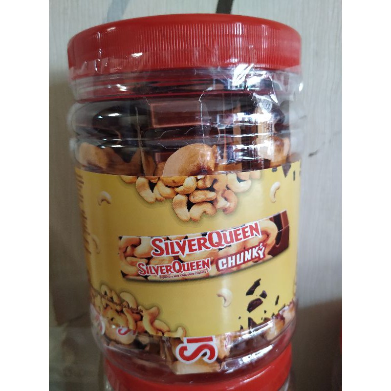 Jual Coklat Silverqueen Chunky Bar Jar Gr Silver Queen Cunki Chunki