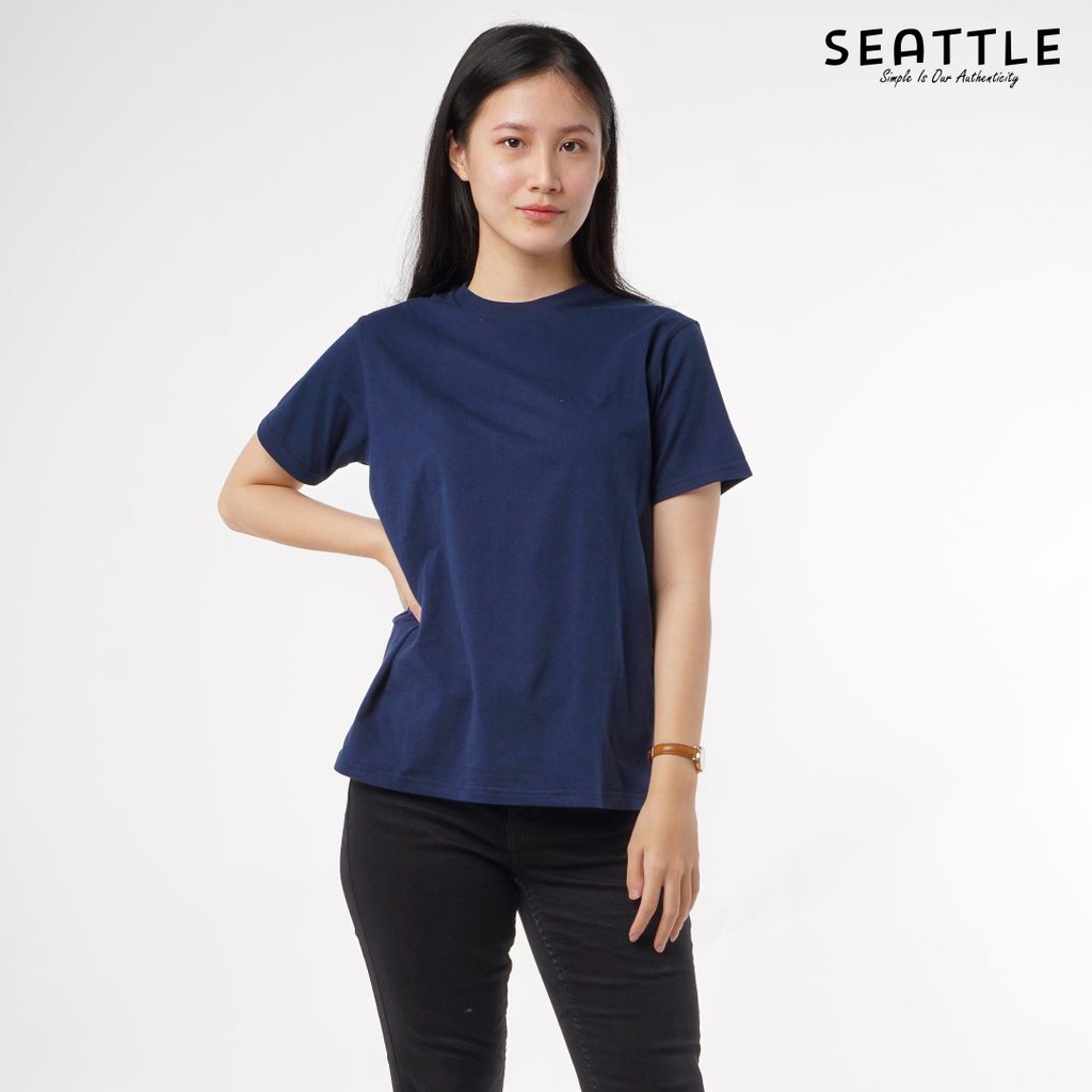 Jual Seattle Kaos Polos Soft Cotton Combed S Tanpa Jahitan Samping