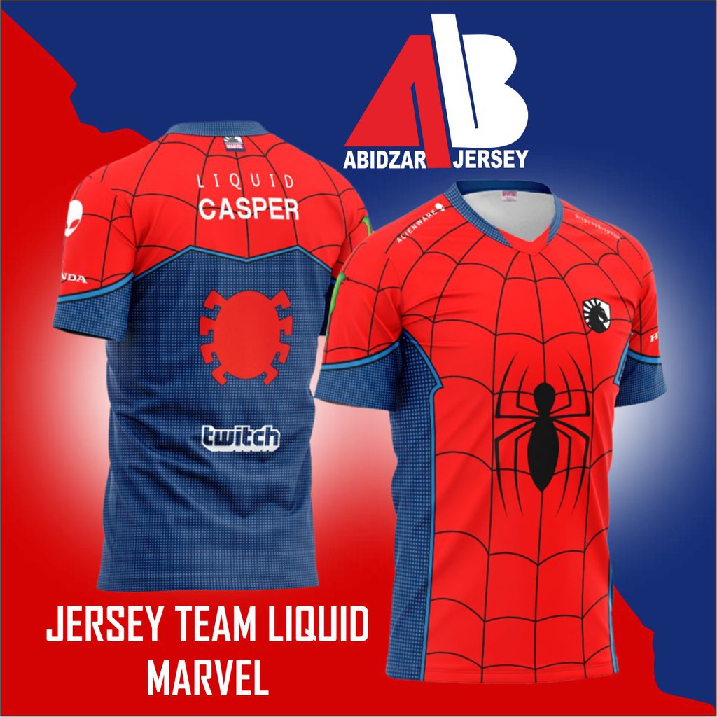 Jual Jersey Team Liquid Marvel Spiderman Limited Edition Game Dota