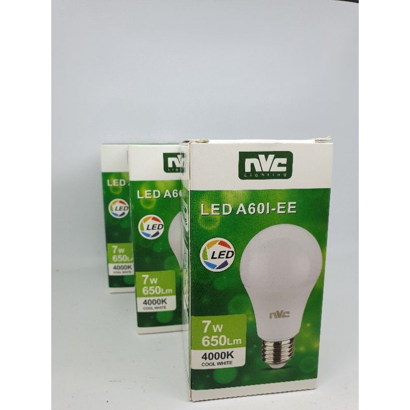 Jual Lampu LED NVC A60N Warna Putih 7 Watt Bohlam Murah Hemat