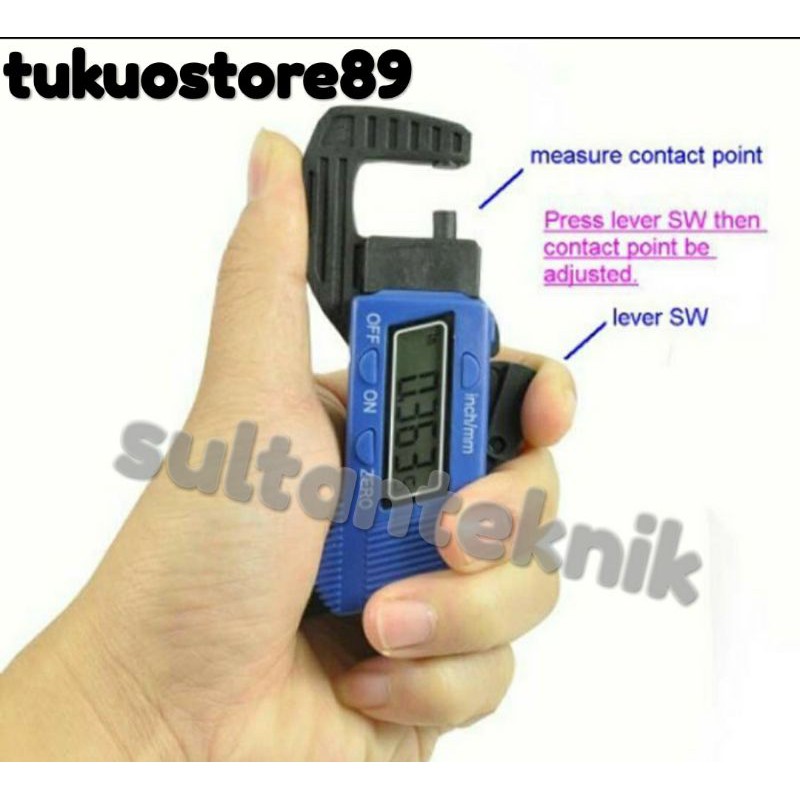 Jual Micrometer Digital Thickness Gauge Fiber Alat Ukur Ketebalan