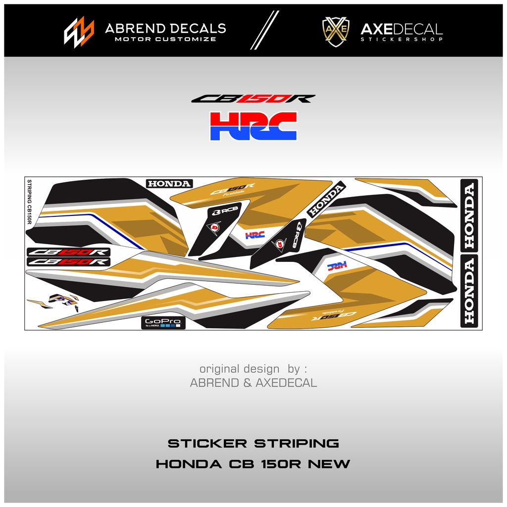 Jual Striping Cb R New Livery Hrc Tri Color Stiker Motor Honda Cb