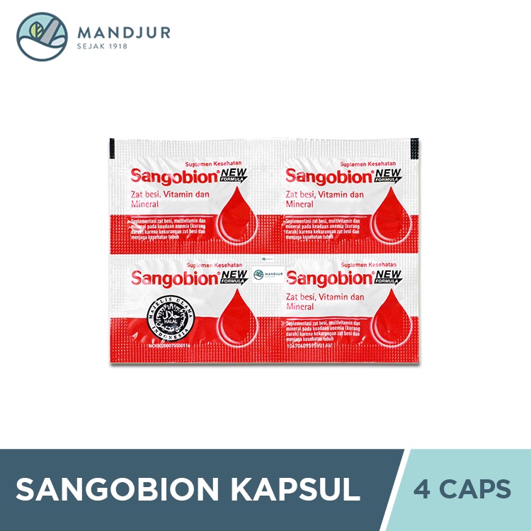 Jual Sangobion Strip Kapsul Obat Penambah Darah Dan Anemia Shopee