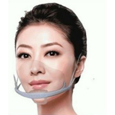 Jual Mask Plastic Transparent Masker Penutup Mulut Plastik Transparan