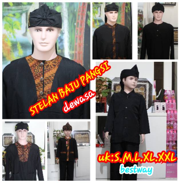 Jual BAJU PANGSI STELAN BAJU PANGSI PLUS IKET SUNDA JAWA BETAWI UK S M