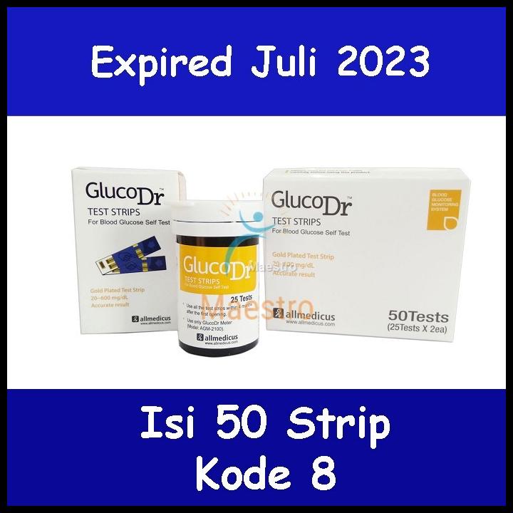 Jual Strip Glucodr Isi Biosensor Gluco Dr Tes Gula Darah Agm