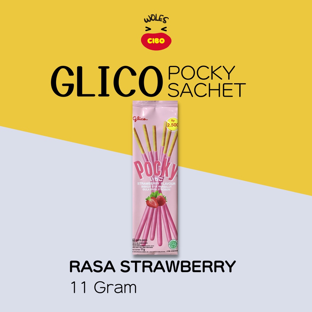 Jual Glico Pocky Sachet Strawberry Gr Single Snack Stick Camilan