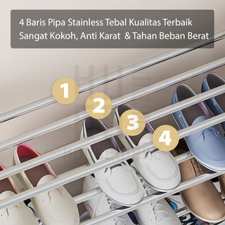 Jual Hugo Rak Sepatu Stainless Steel Kuat Tempat Sepatu Sandal