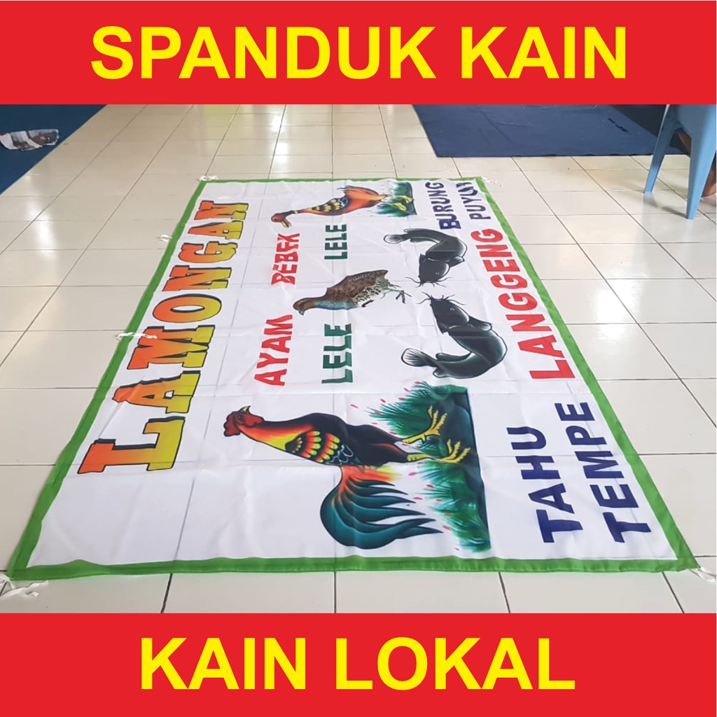 Jual CETAK SPANDUK KAIN PECEL LELE SATE MADURA DLL Shopee Indonesia