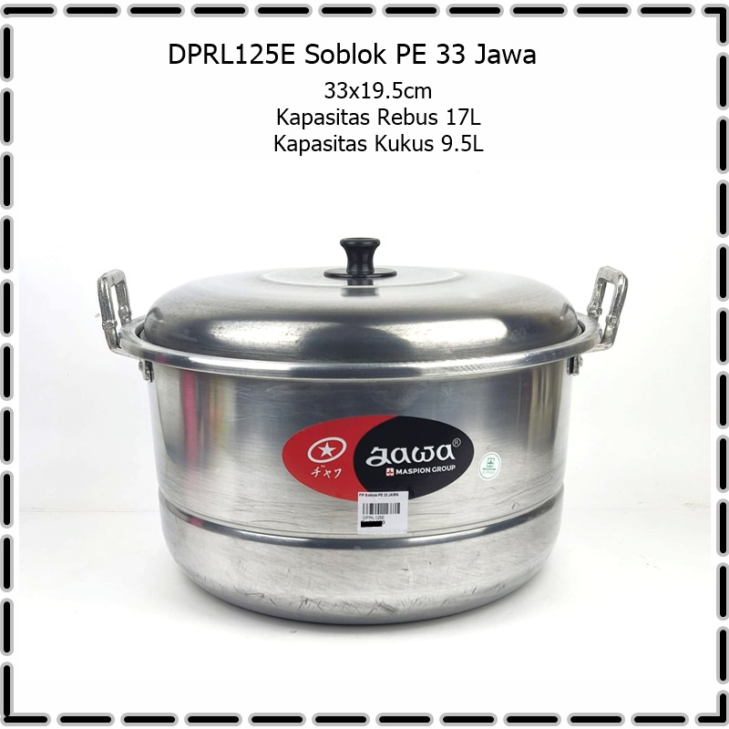 Jual DPRL125E Panci Soblok Panci Kukus Dandang Jawa PE 33 Maspion