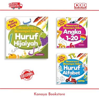 Jual New Series Fun Activity Book Mewarnai Menempel Sticker Angka