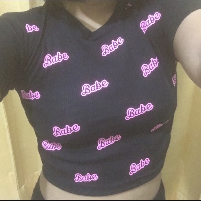 Jual Crop Top BaBe Rib Shopee Indonesia