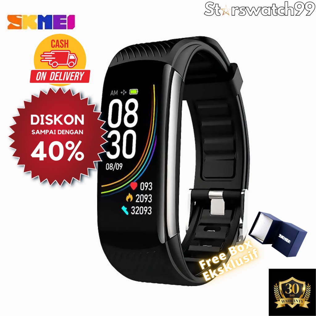 Jual Jam Tangan Smartwatch Tali Karet Hitam Full Black Hitam Original