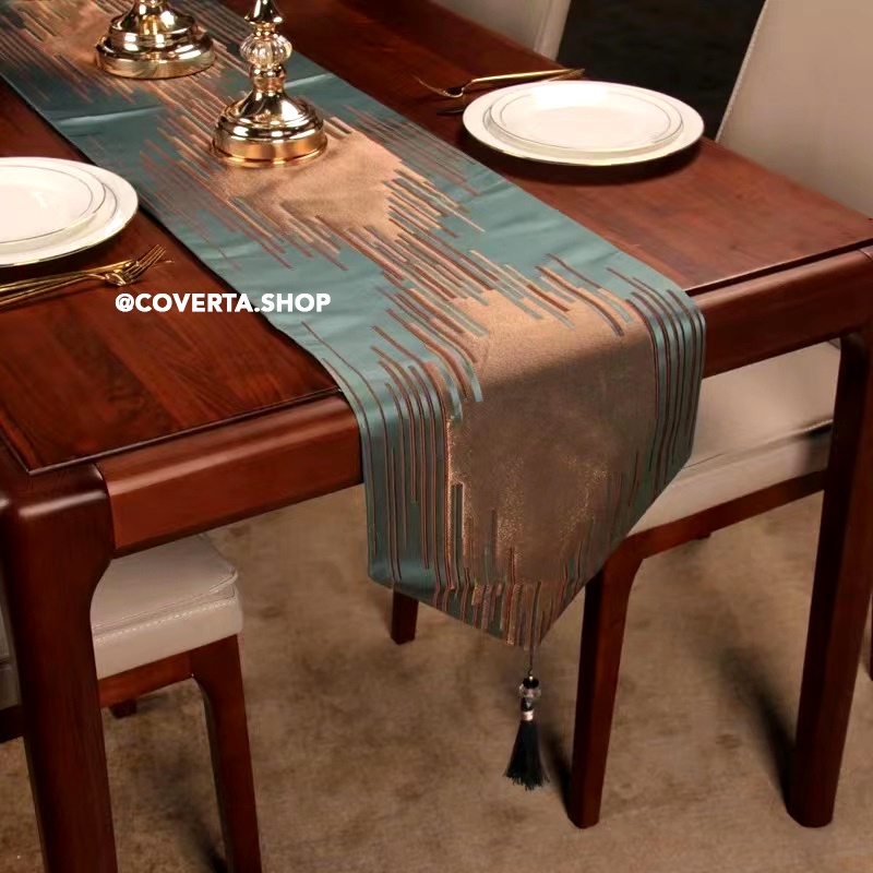 Jual Baru Taplak Meja Kain Panjang Table Runner Motif Abstract