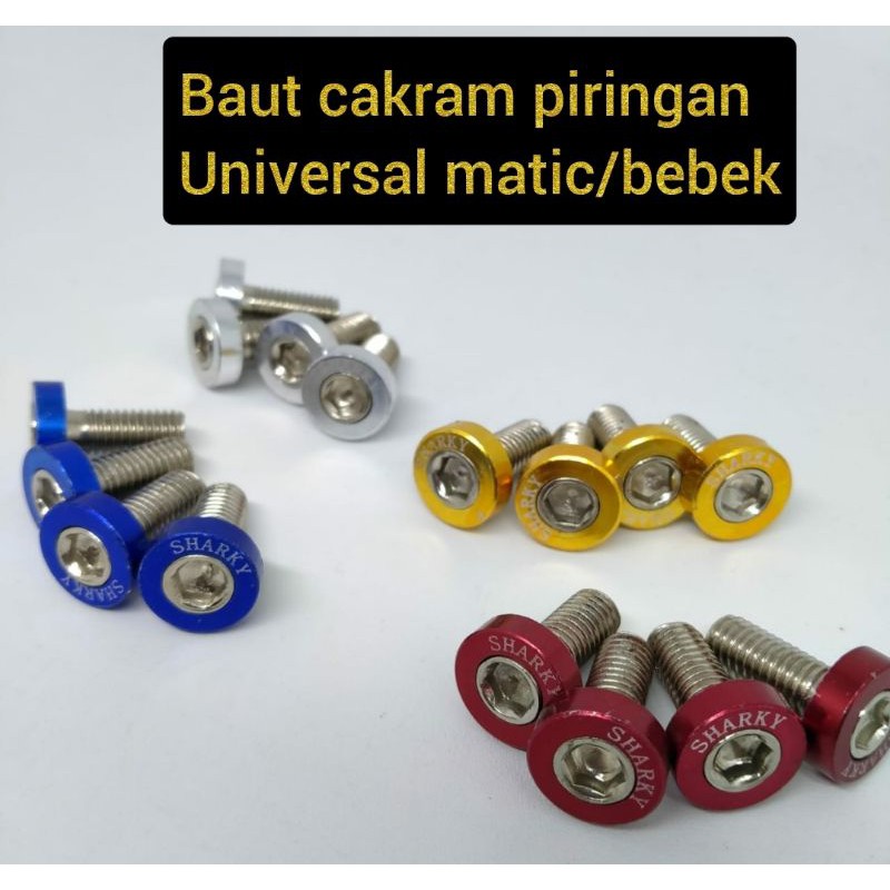 Jual Baut Piringan Cakram Warna Monel Cnc Universal Motor Honda Yamaha