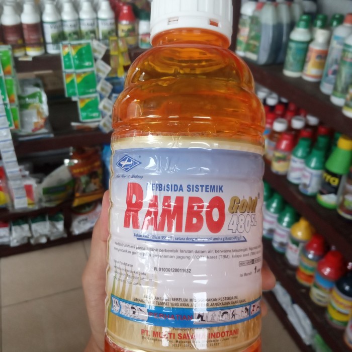 Jual Herbisida RAMBO GOLD 480sl 1liter Rumput Rata Sampai Akar Shopee