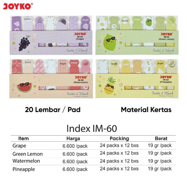 Jual Memo Pelekat Stick Notes Sticky Note Index Mark Penanda