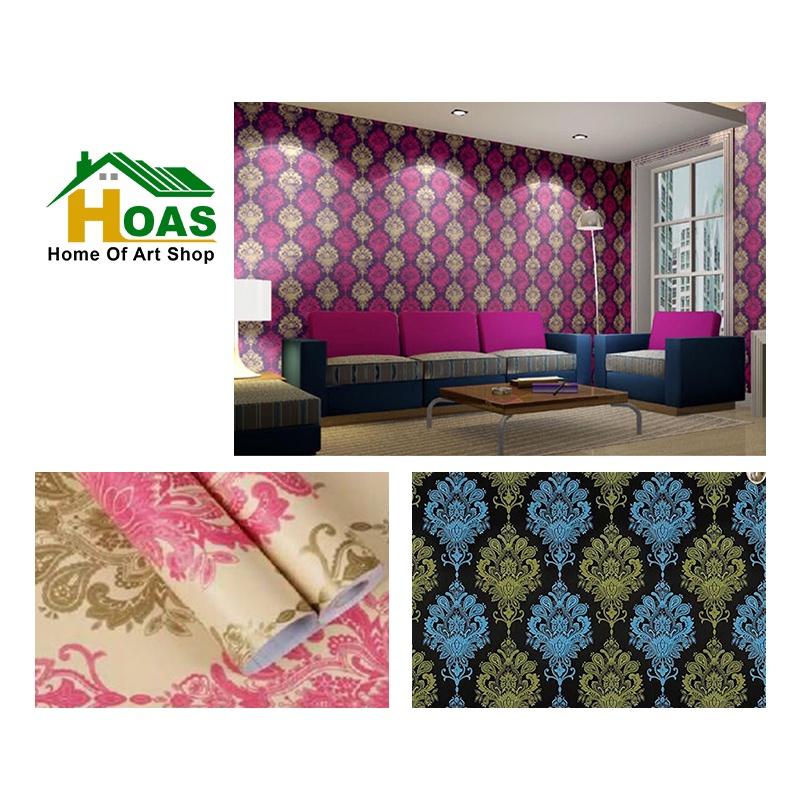 Jual Hoas Wallpaper Dinding 45 Cm X 9 Meter Wallpaper Stiker Motif