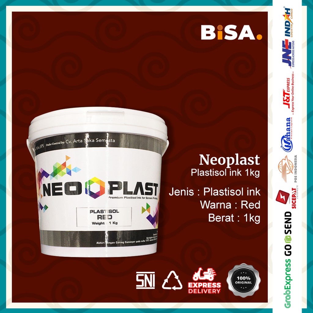 Jual Tinta Sablon Plastisol Neoplast Red Merah Kg Shopee Indonesia