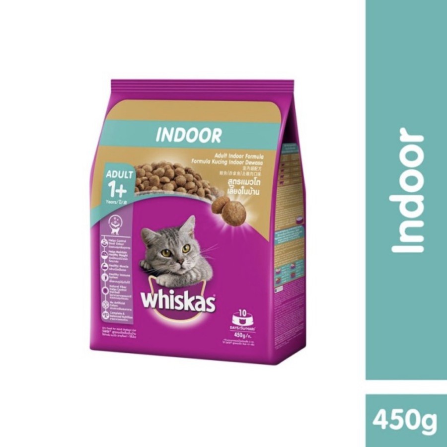 Jual Whiskas Indoor 450gr Makanan Kucing Rumahan Adult Dewasa Cat Dry