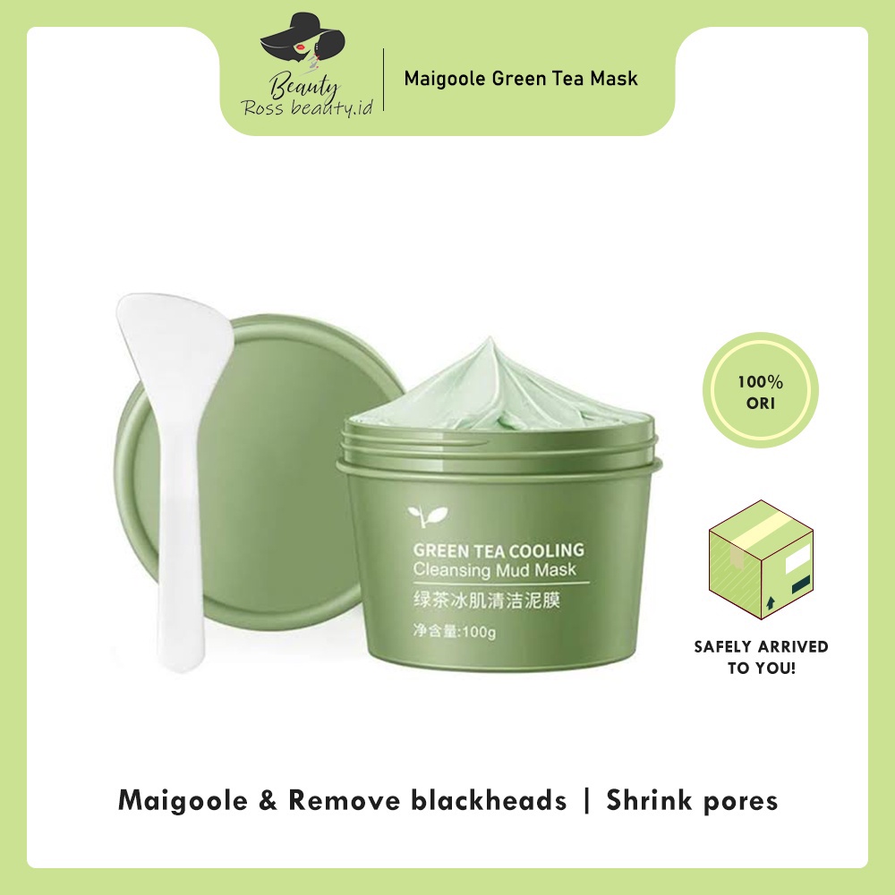 Jual Maigoole Green Tea Clay Mask Masker Wajah Green Tea Pore Clean