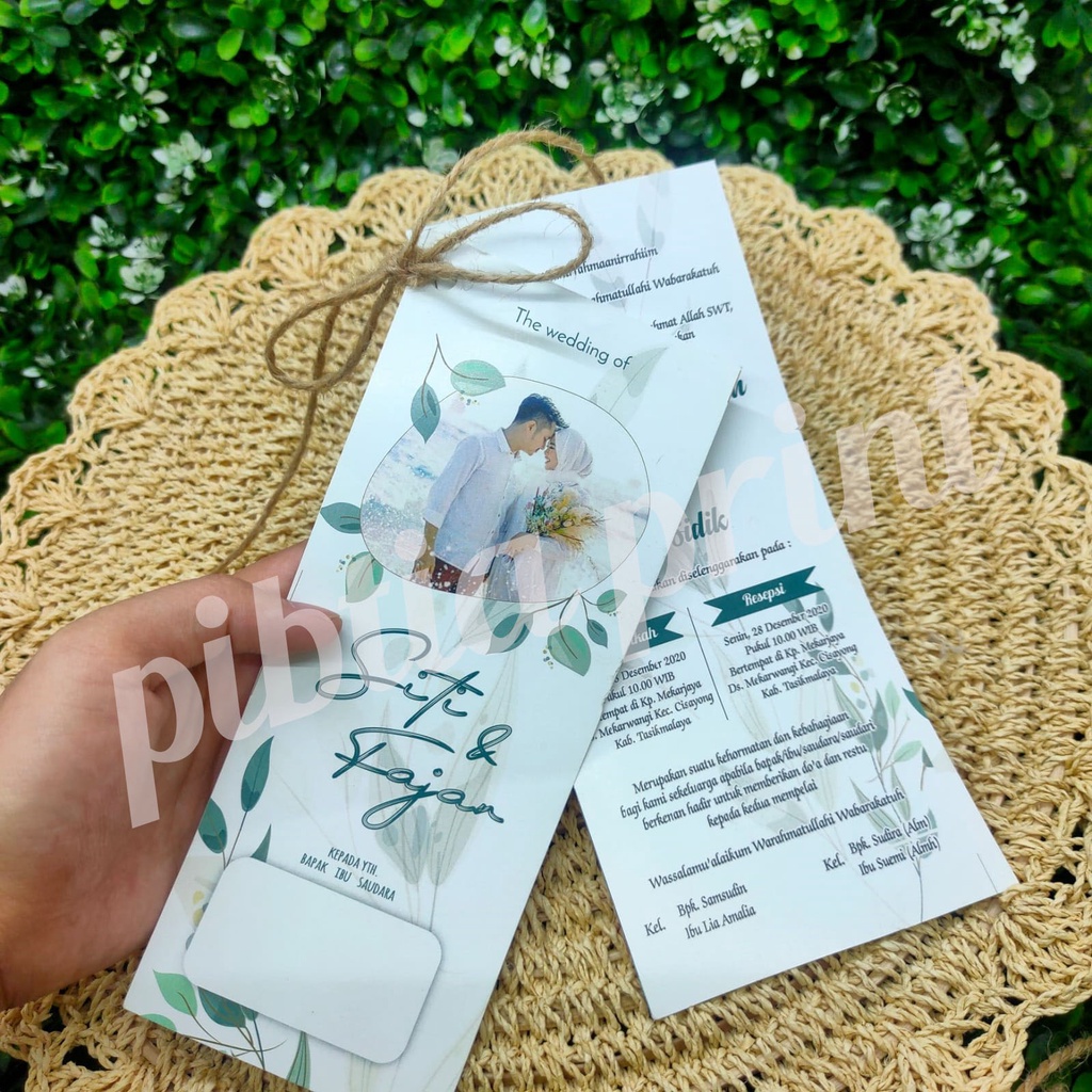 Jual Undangan Pernikahan Viral Paling Murah Model Hangtag Shopee