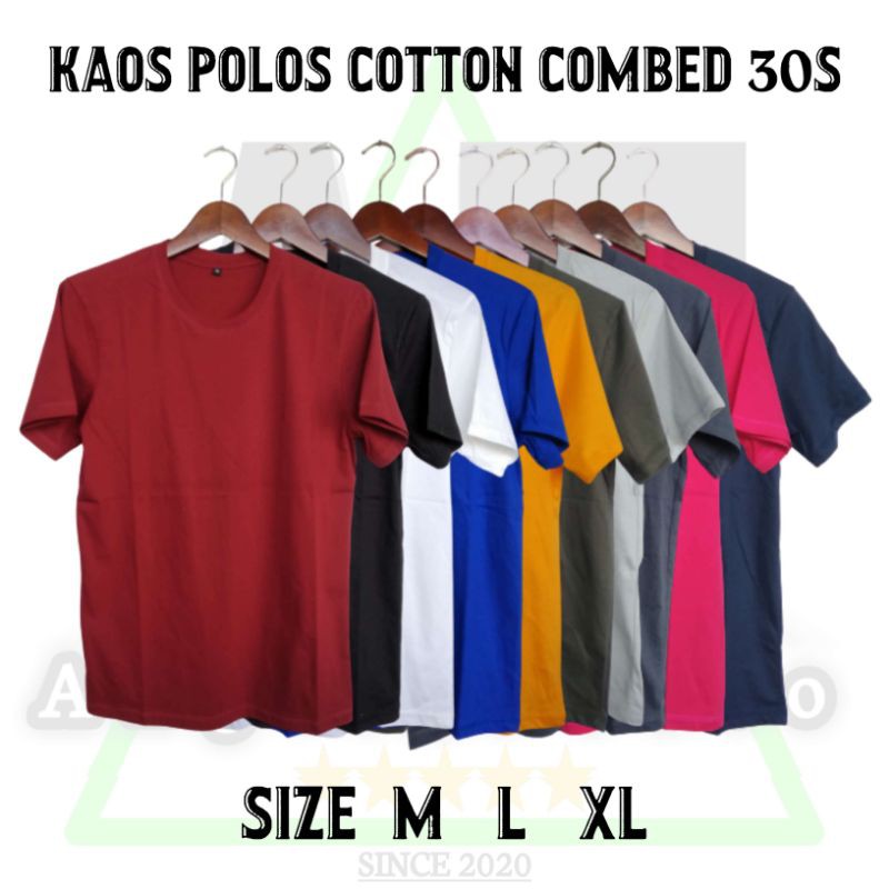 Jual Kaos Polos Lengan Pendek Cotton Combed 30s Premium Murah Kaos