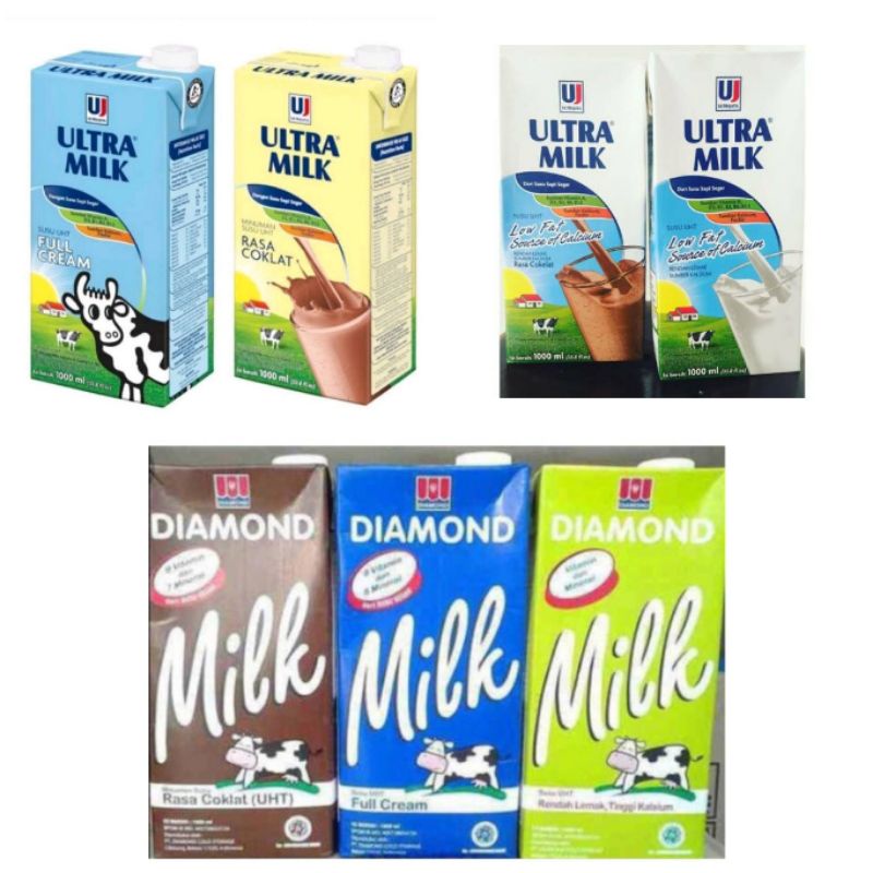 Jual Susu Uht Diamond Liter Ultra Ml L Full Cream Coklat Low