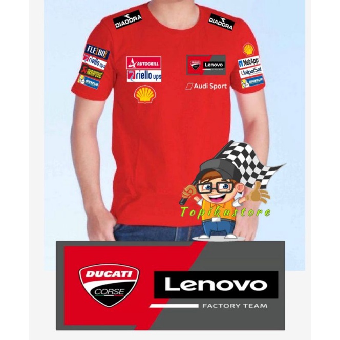 Jual Ducati Lenovo MotoGp 2022 Replika Kaos Racing Distro Shopee