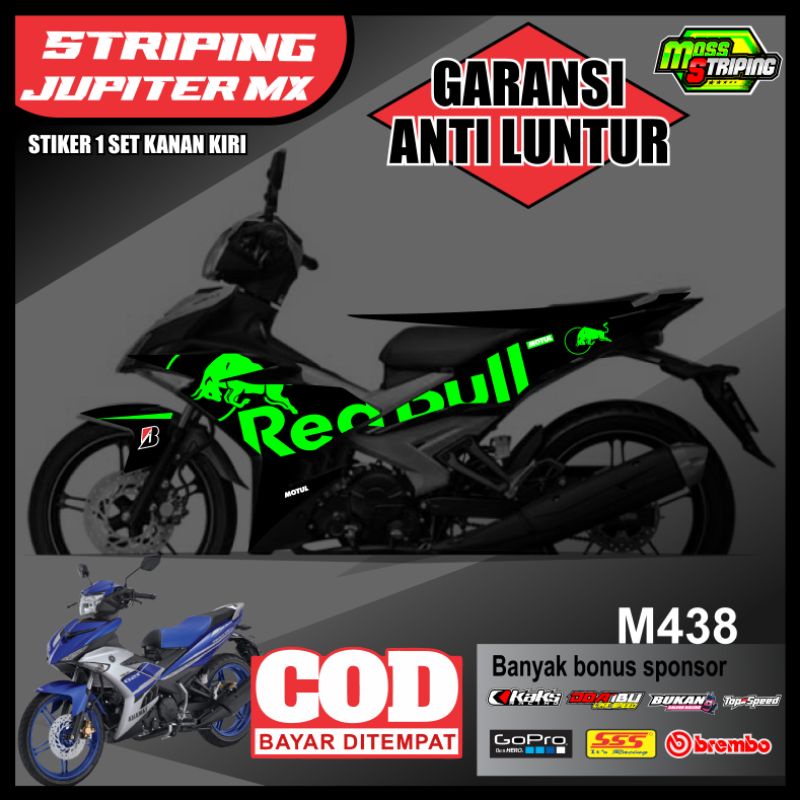 Jual Cod Striping Yamaha Mx King Redbull Kode M Setiker