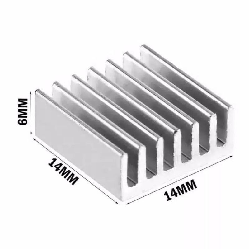 Jual Heatsink Aluminium Pendingin Heat Sink 14x14x6mm Shopee Indonesia