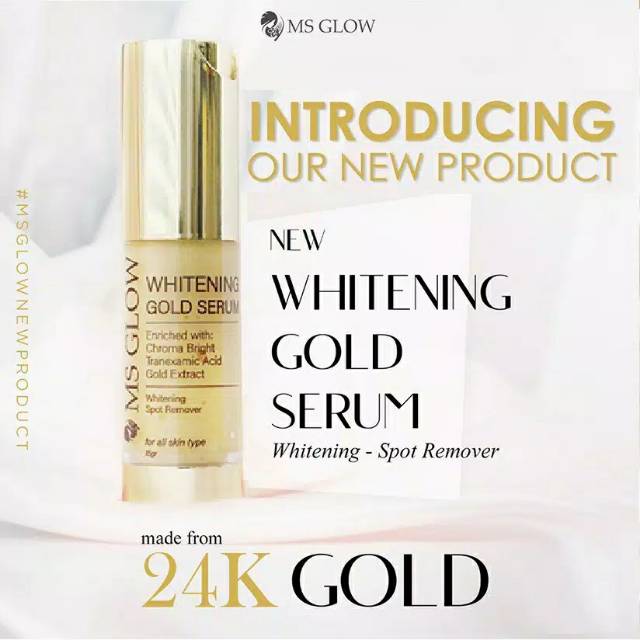 Jual Whitening Gold Serum Ms Glow Shopee Indonesia