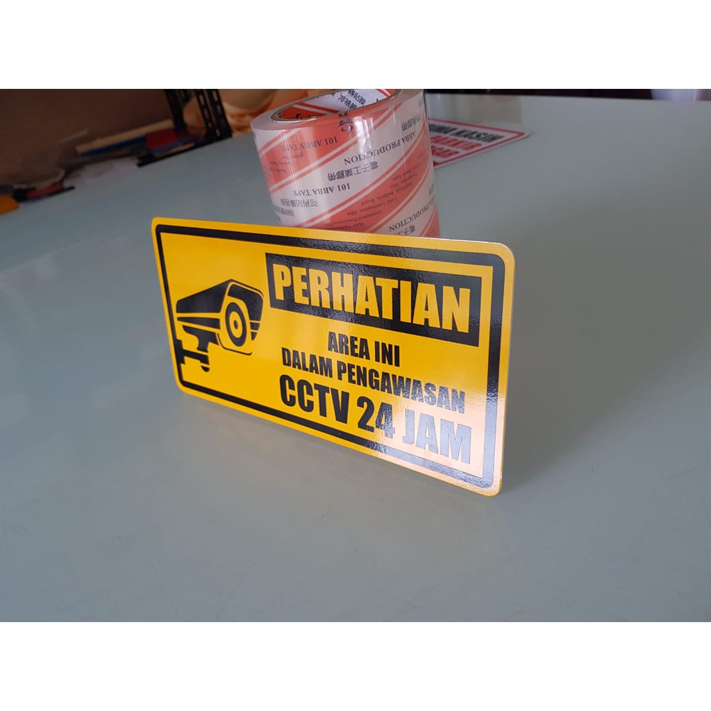 Jual Plang Papan Rambu Dalam Pengawasan Cctv Acrylic X Cm Shopee