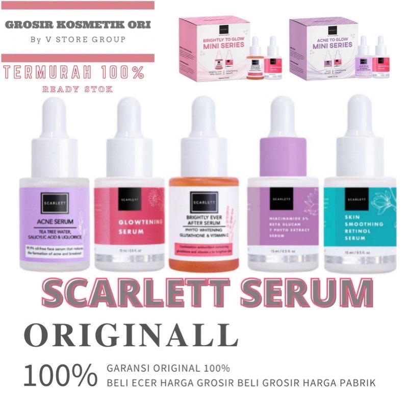 Jual Ready Scarlett Whitening Serum Brightly Ever After Serum Acne