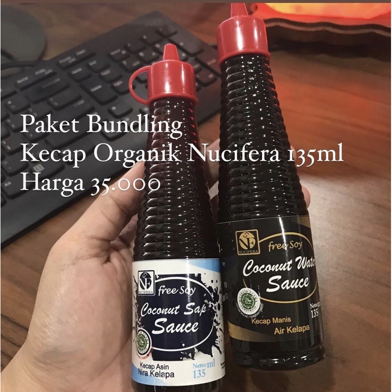 Jual KECAP ORGANIK NUCIFERA 135ML Paket Bundling Manis Dan Asin