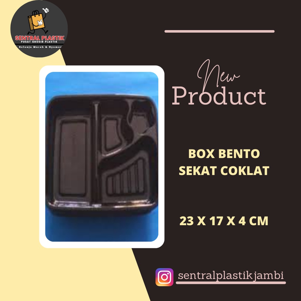 Jual Mika Bento Sekat Tray Bento Bintang Box Bento Coklat Jual