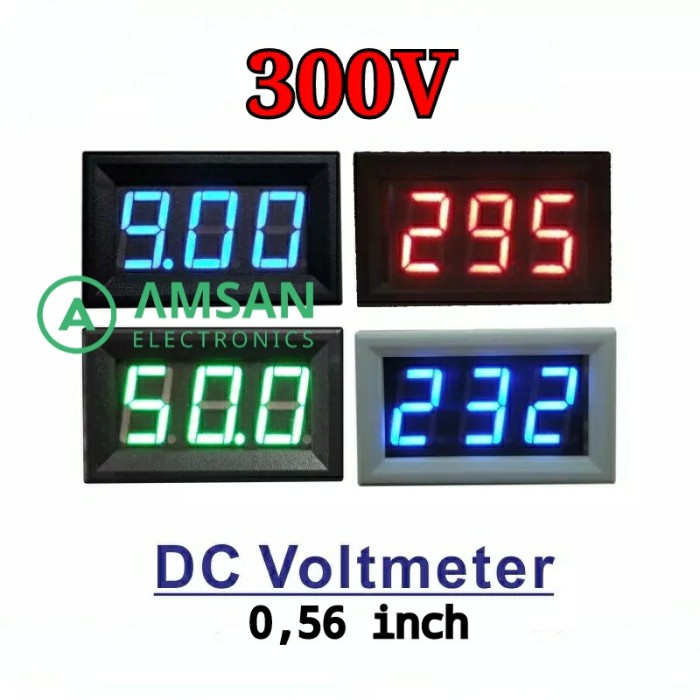 Jual Volt Meter DC 300V 300VDC High Voltage Voltmeter Digital 0 56 Inch