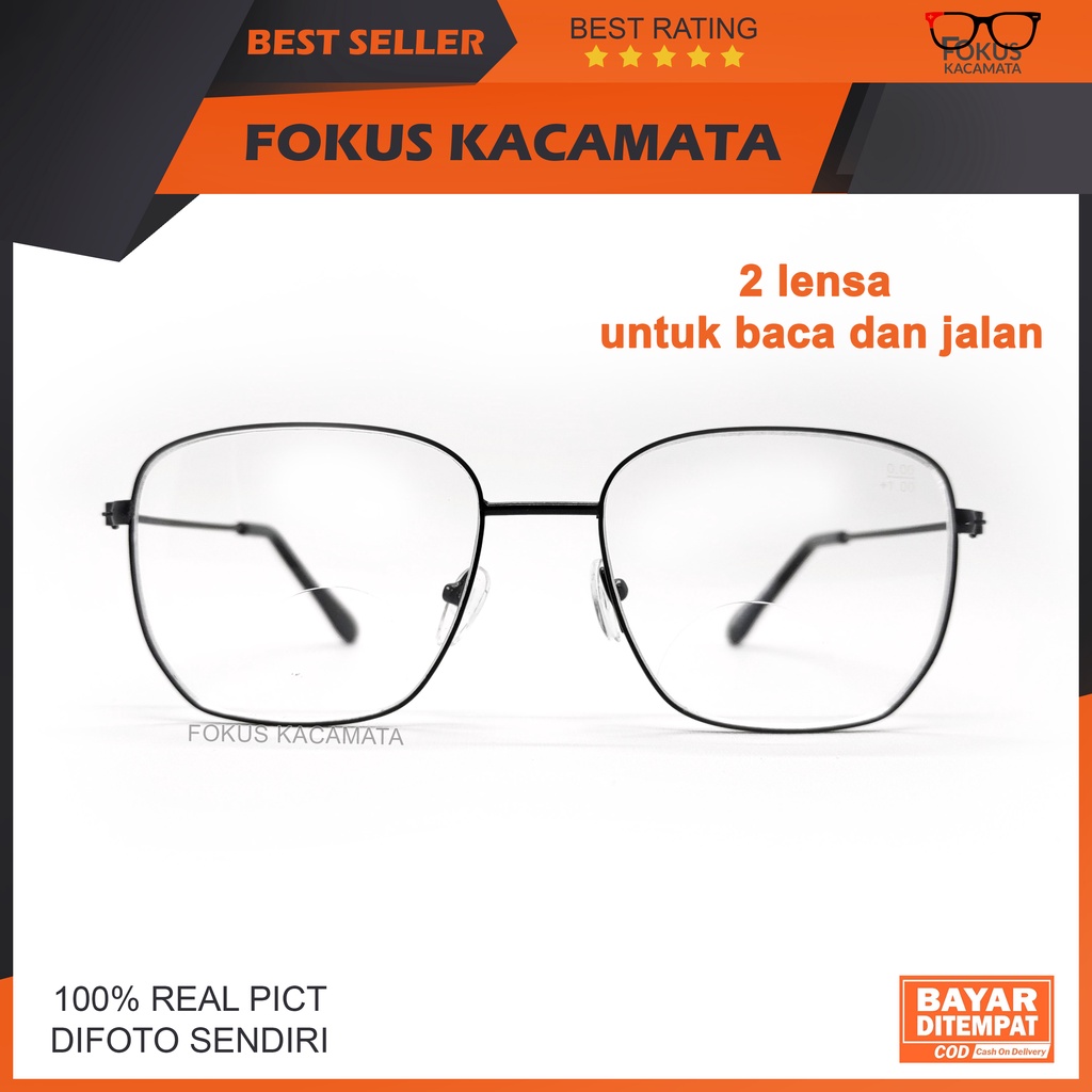 Jual Kacamata PLUS 2 In 1 DOUBLE FOKUS BISA Untuk Baca Dan Jalan