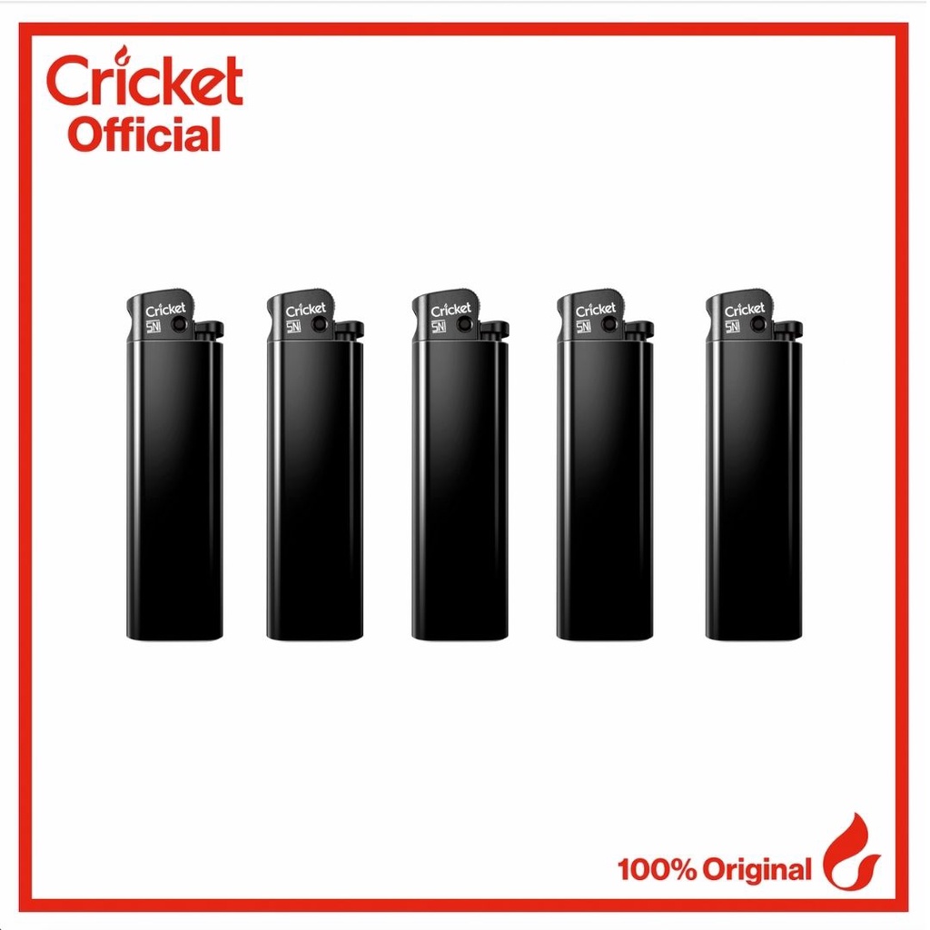 Jual Korek Api Cricket Seri Polos Hitam 5 Buah Shopee Indonesia