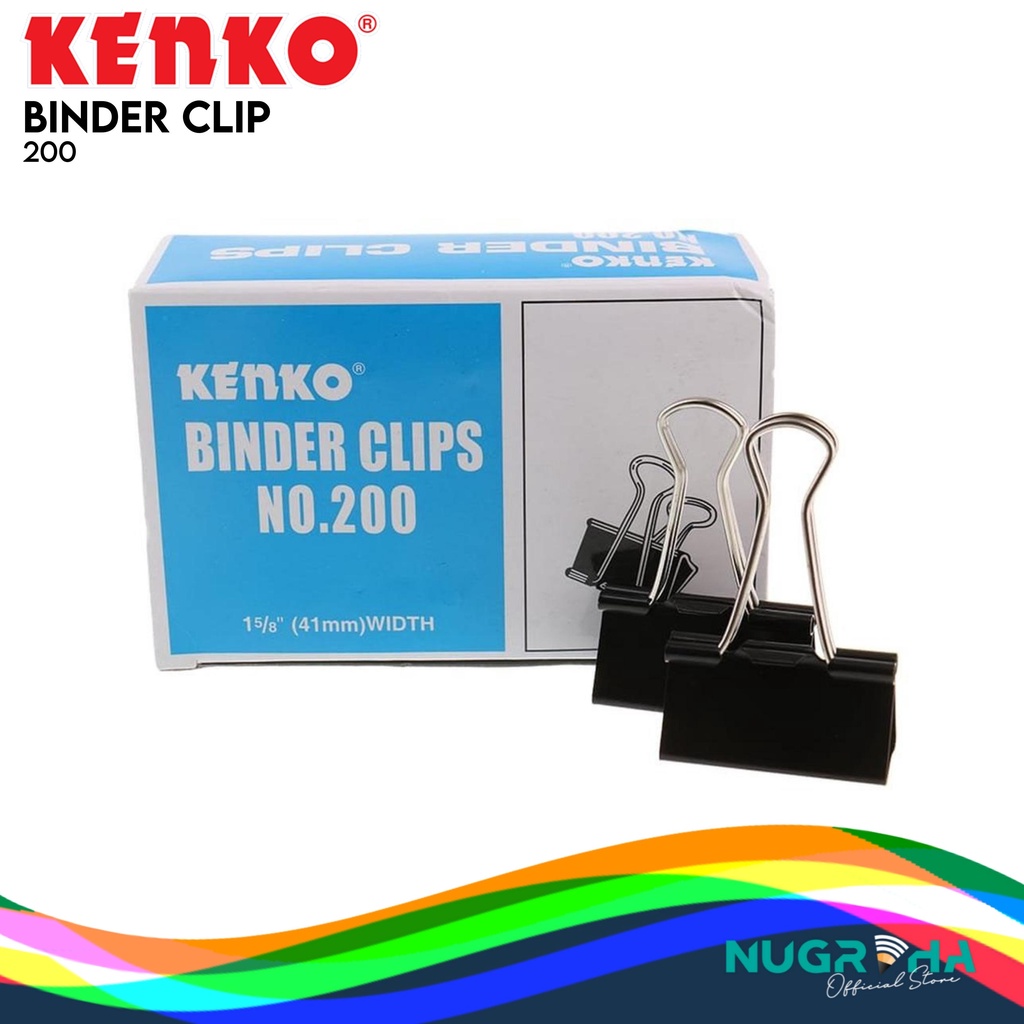 Jual PENJEPIT KERTAS BINDER CLIP KENKO 200 Shopee Indonesia