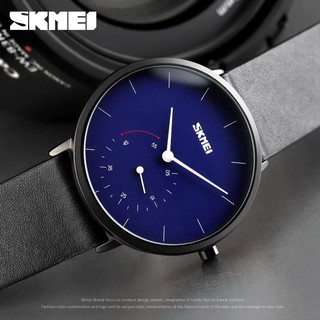 Jual SKMEI 9213 Jam Tangan Pria Wanita Analog Chronograph Tali Kulit