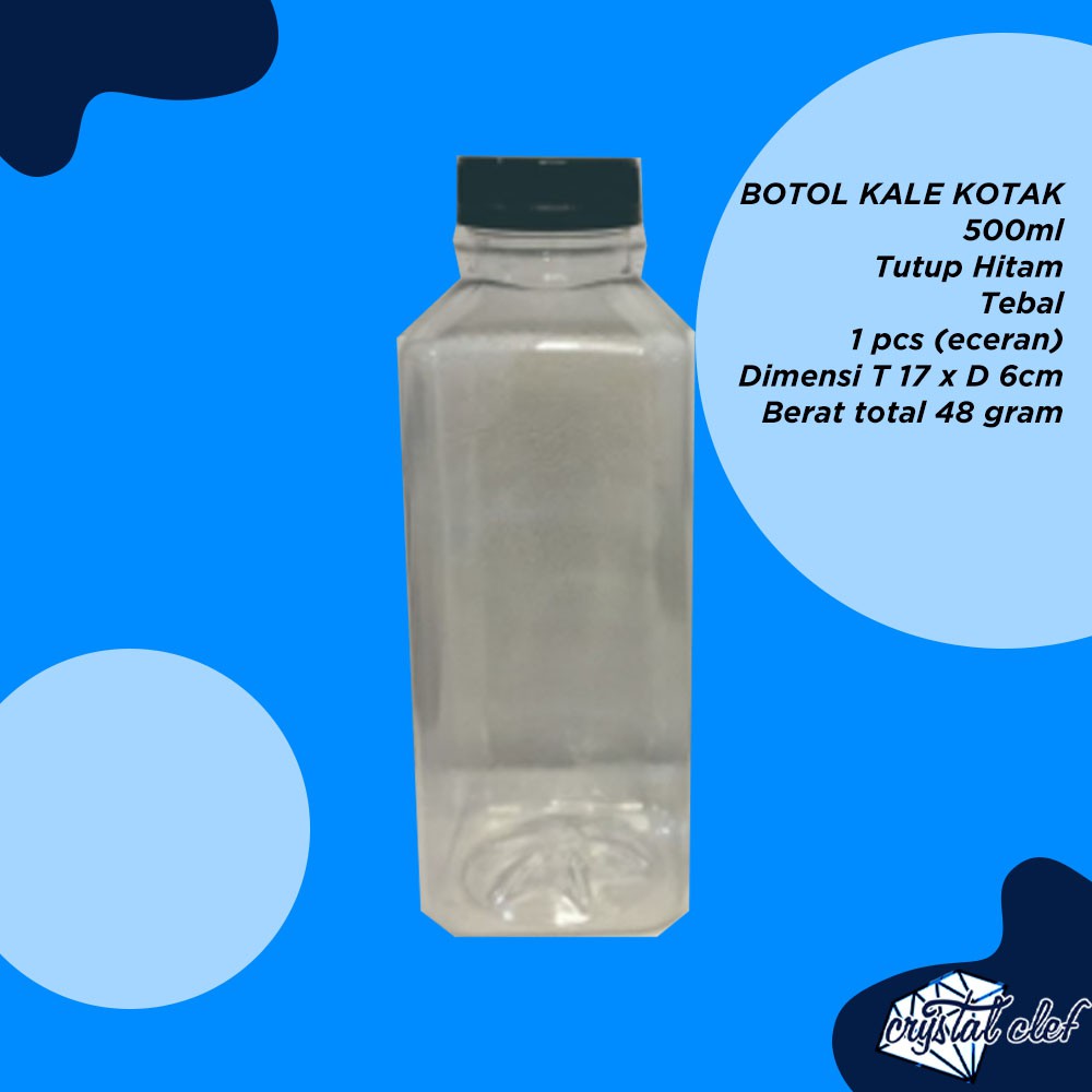 Jual PALEMBANG Botol Plastik Kale Kotak Kick 500 Ml Tebal Eceran 1 Pcs