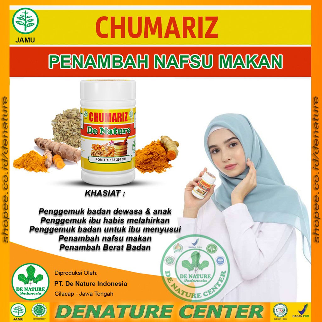 Jual Obat Herbal Penggemuk Penambah Berat Badan Kapsul Gemuk Chumariz